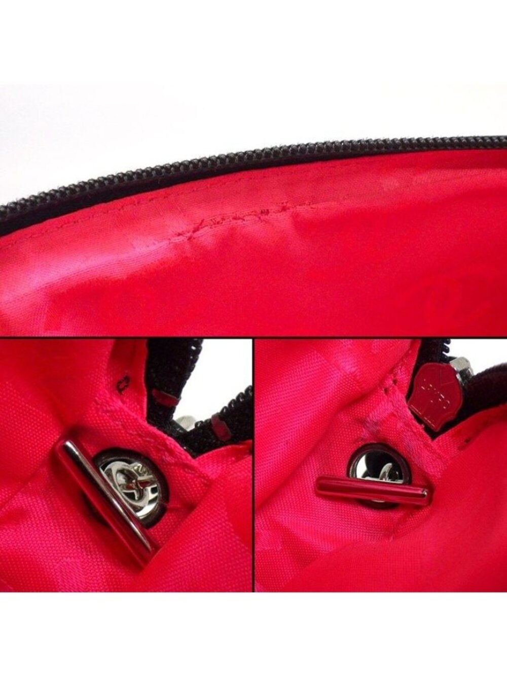 Chanel Handbag Cambon Line Pouch Black Pink Soft - Picture 9 of 10